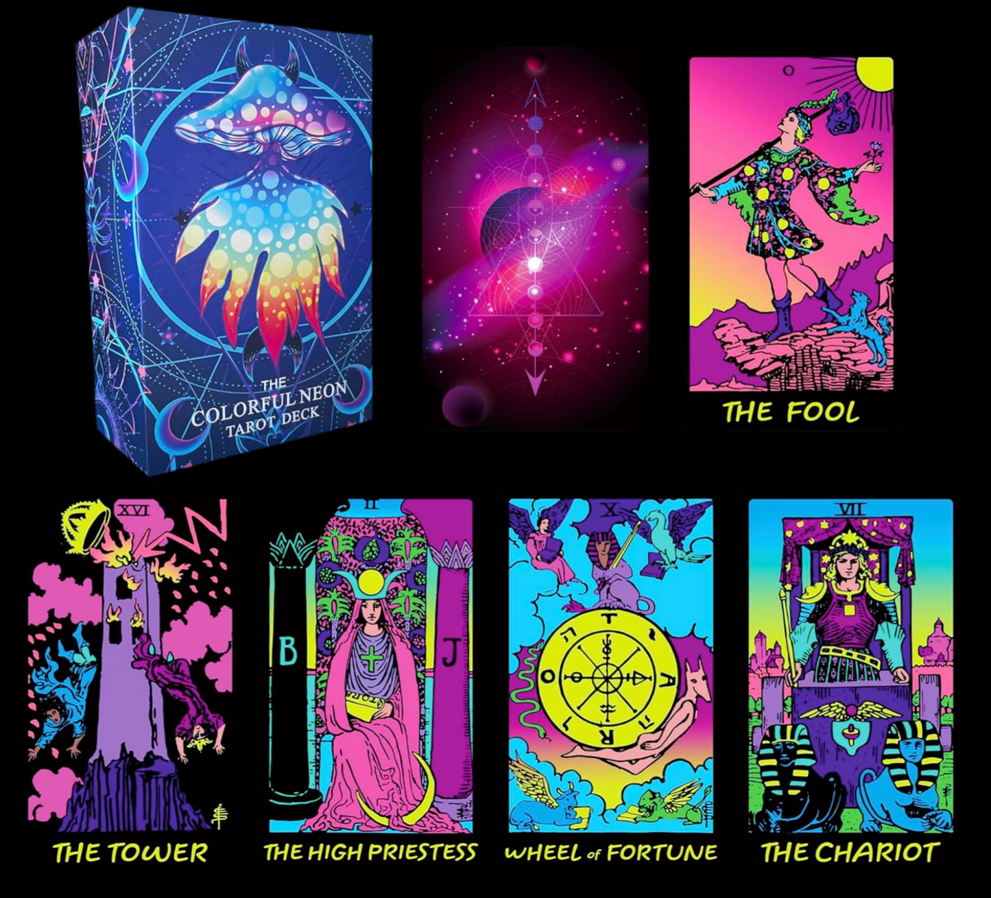 Neon Tarot Card Deck