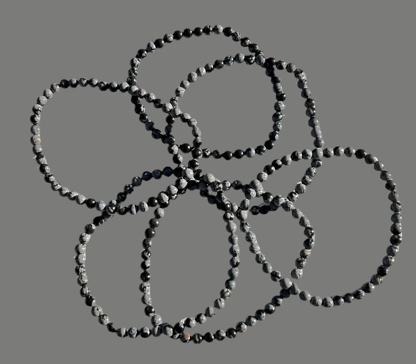 Snowflake Obsidian Bracelet