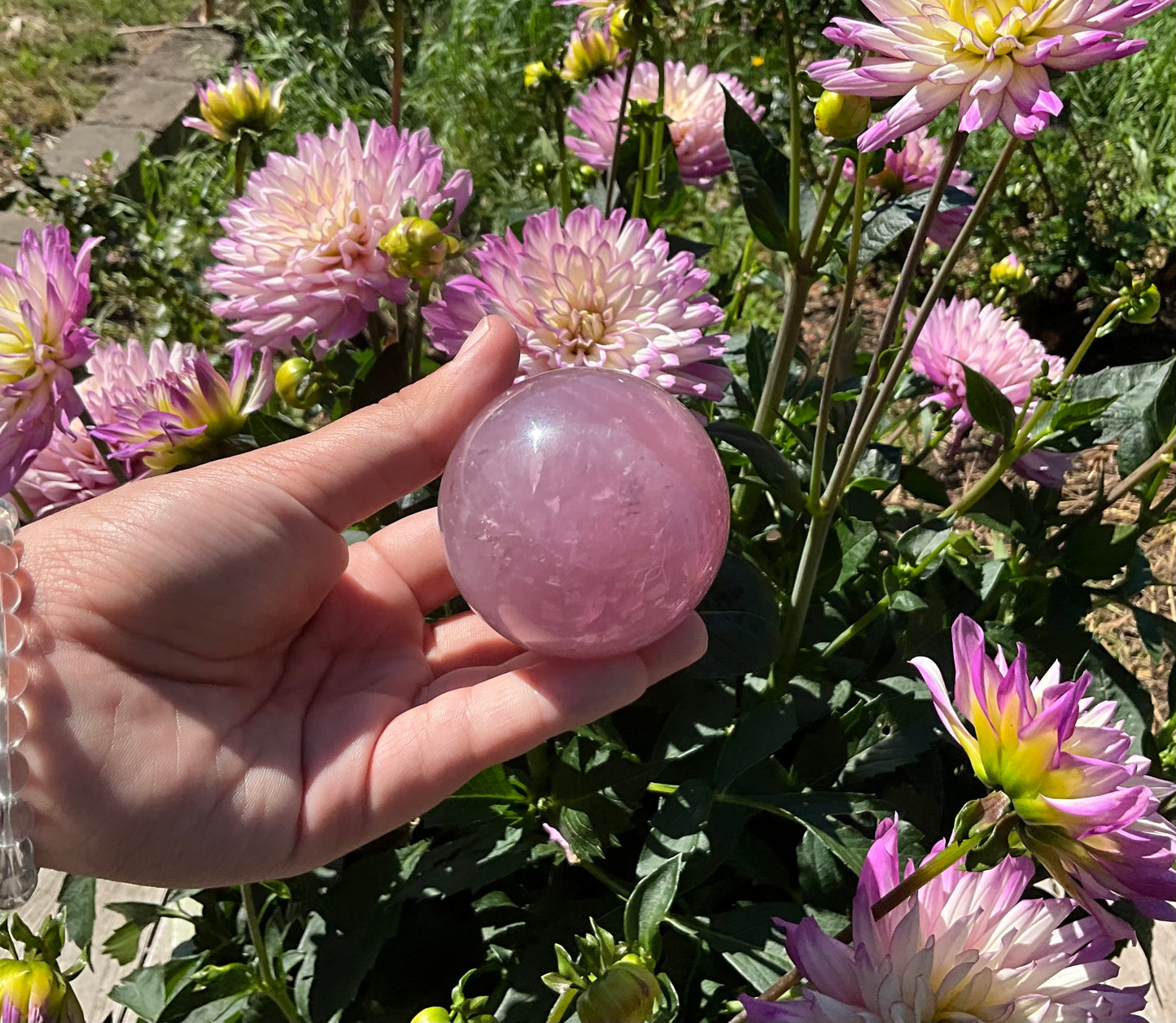 Lavender Rose Quartz Spheres
