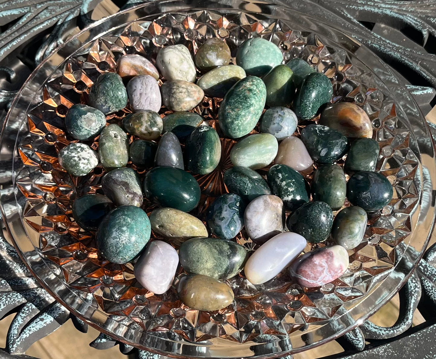 Moss Agate Tumbled Crystals