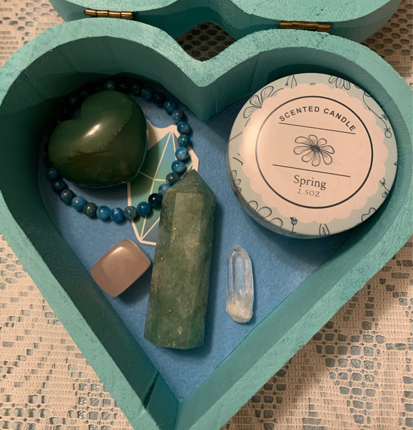 Handcrafted Heart-Shaped Boxes with Crystals