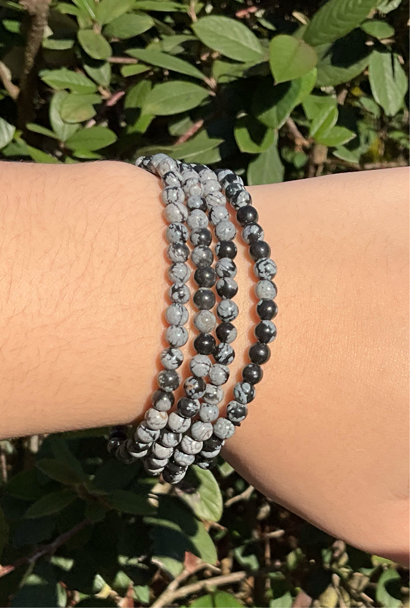 Snowflake Obsidian Bracelet