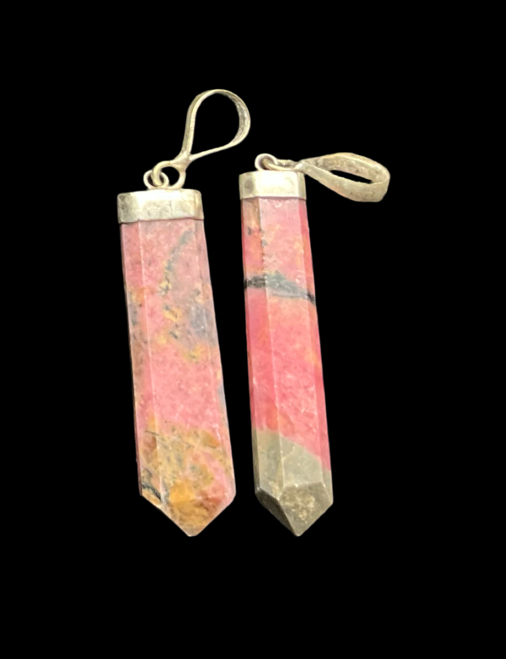 Rhodonite Crystal Pendants