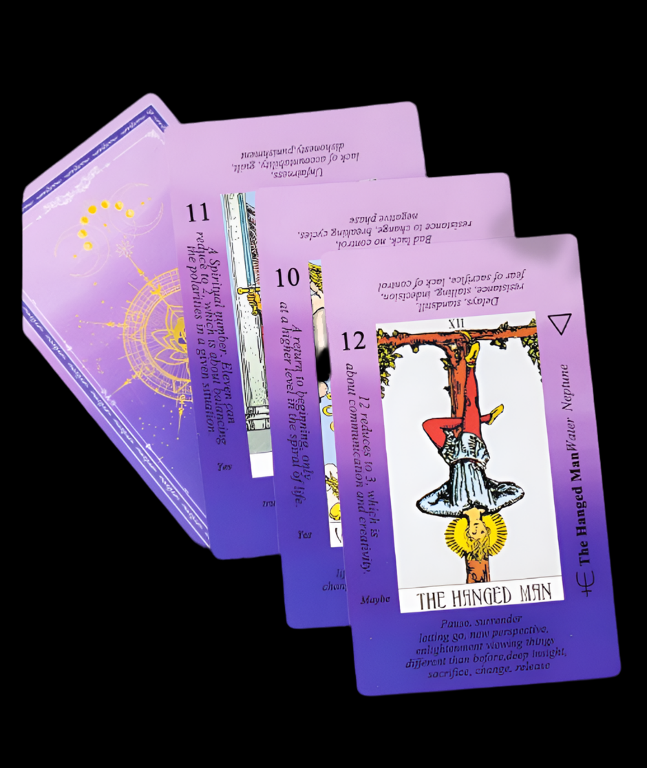 Mystic Purple Tarot Card Deck with Magical Velvet Pouch
