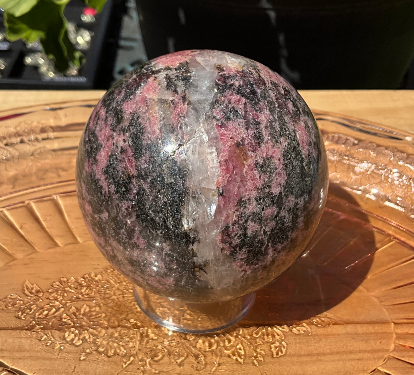 Rhodonite Sphere