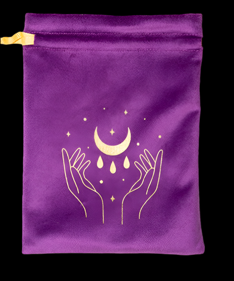 Mystic Purple Tarot Card Deck with Magical Velvet Pouch