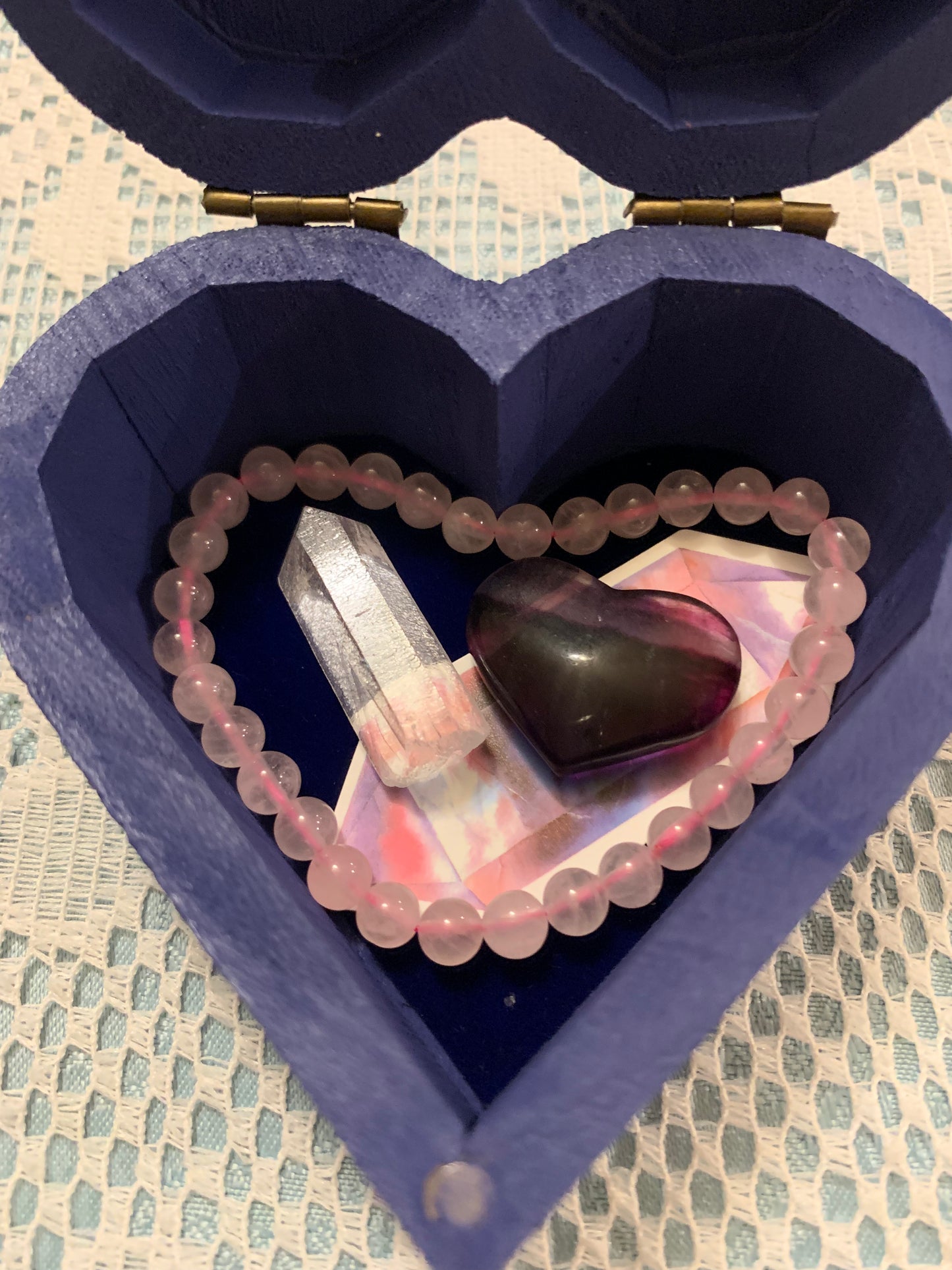 Handcrafted Heart-Shaped Boxes with Crystals