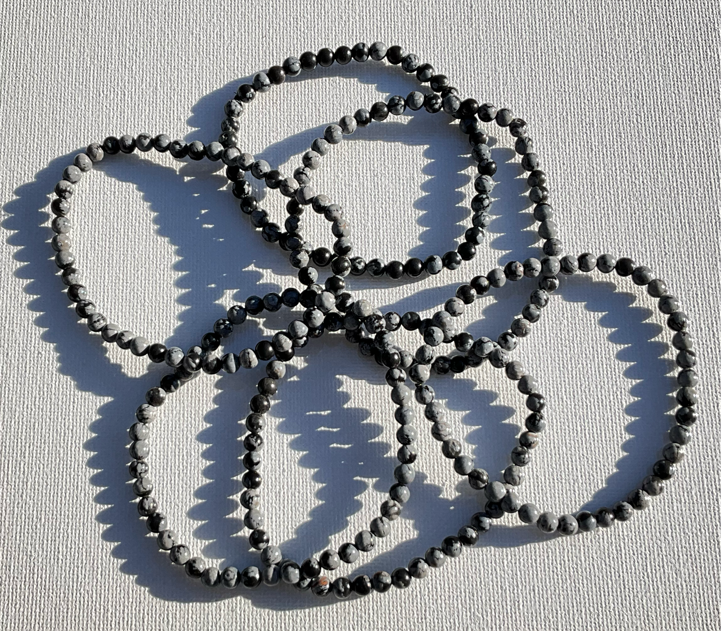 Snowflake Obsidian Bracelet
