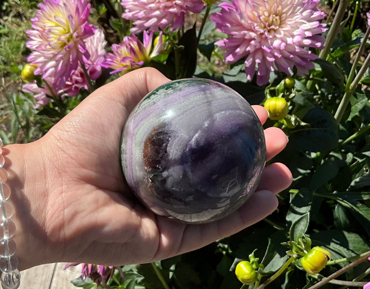 Silk Fluorite Spheres