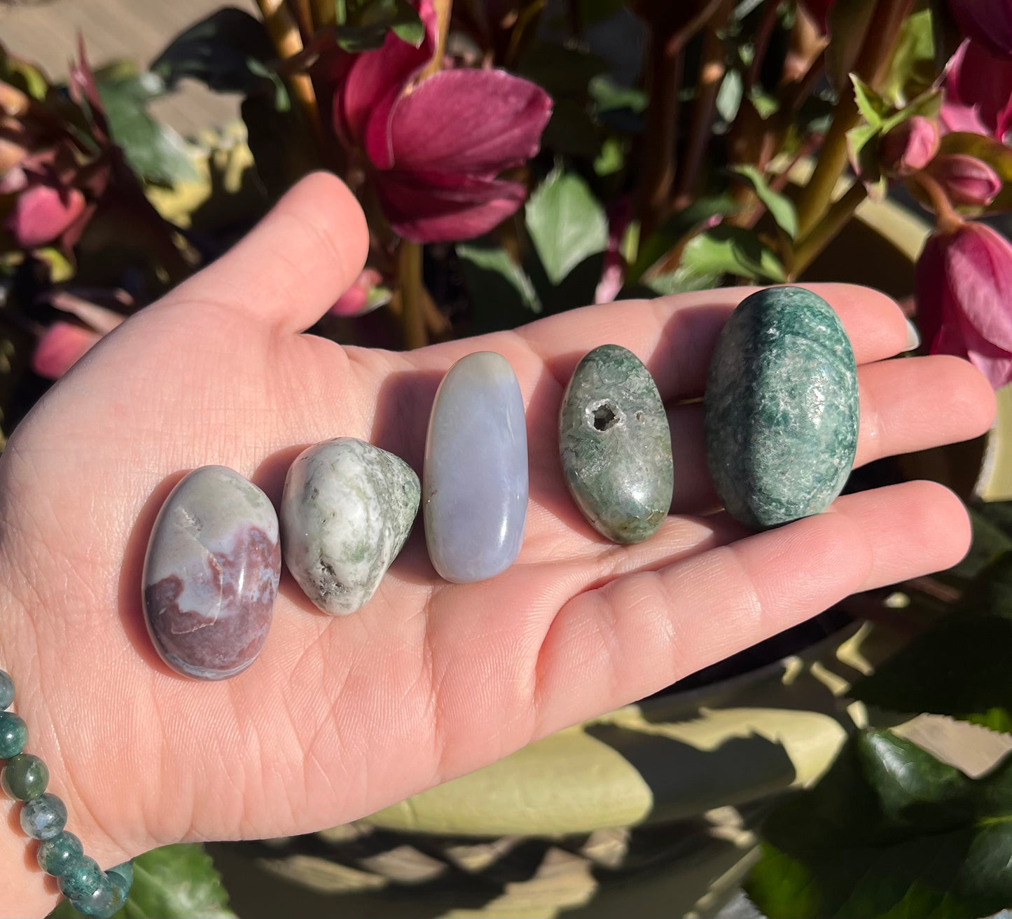 Moss Agate Tumbled Crystals