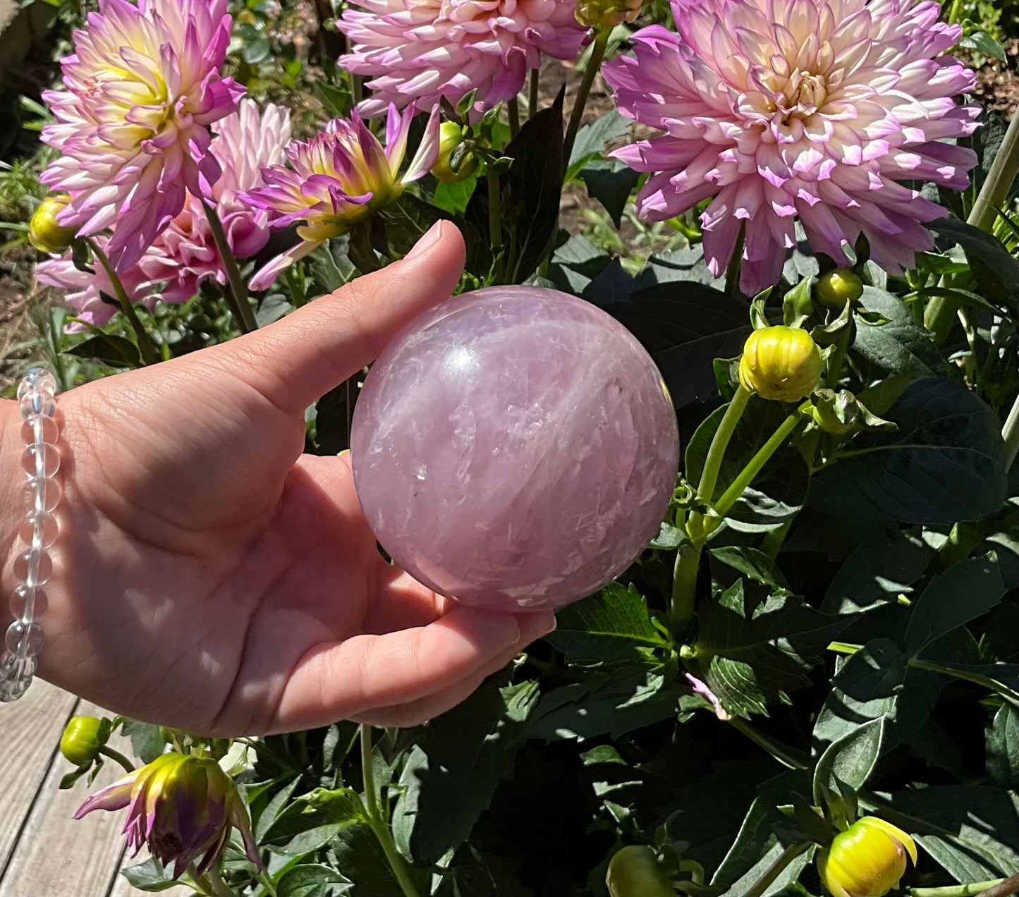 Lavender Rose Quartz Spheres