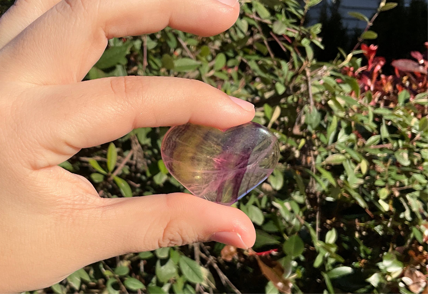 Rainbow Fluorite Hearts