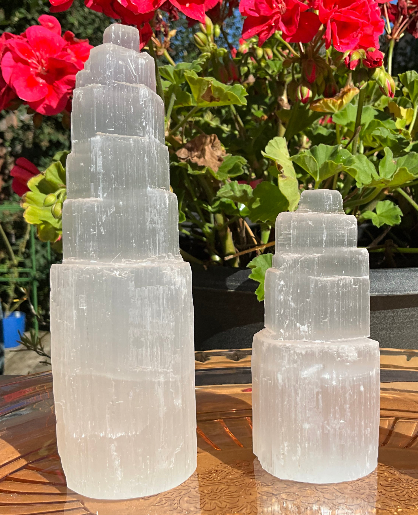 Selenite (Satin Spar) Cylinder Tower