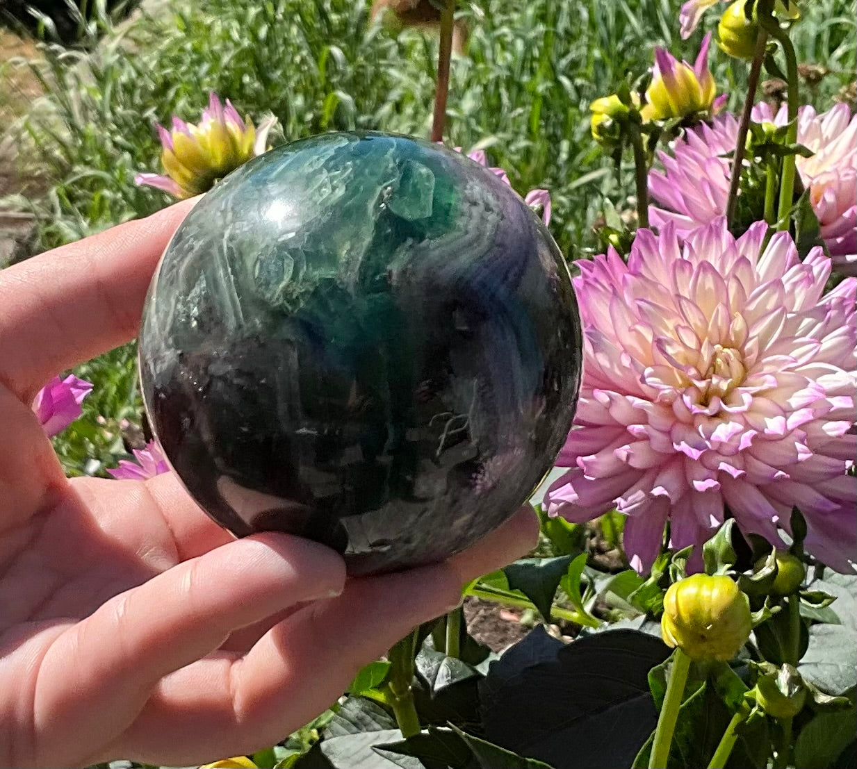 Silk Fluorite Spheres