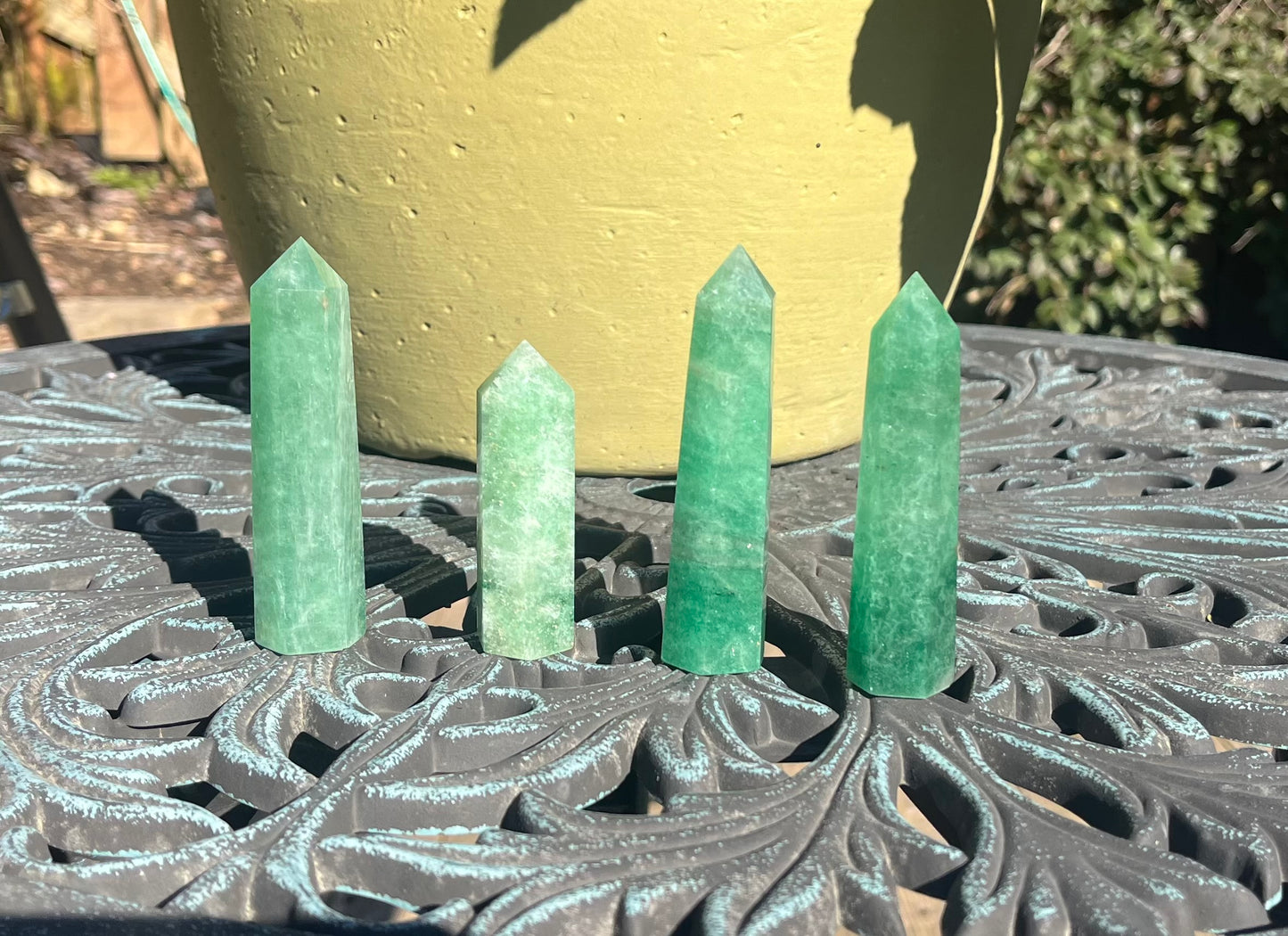 Green Strawberry Quartz Towers