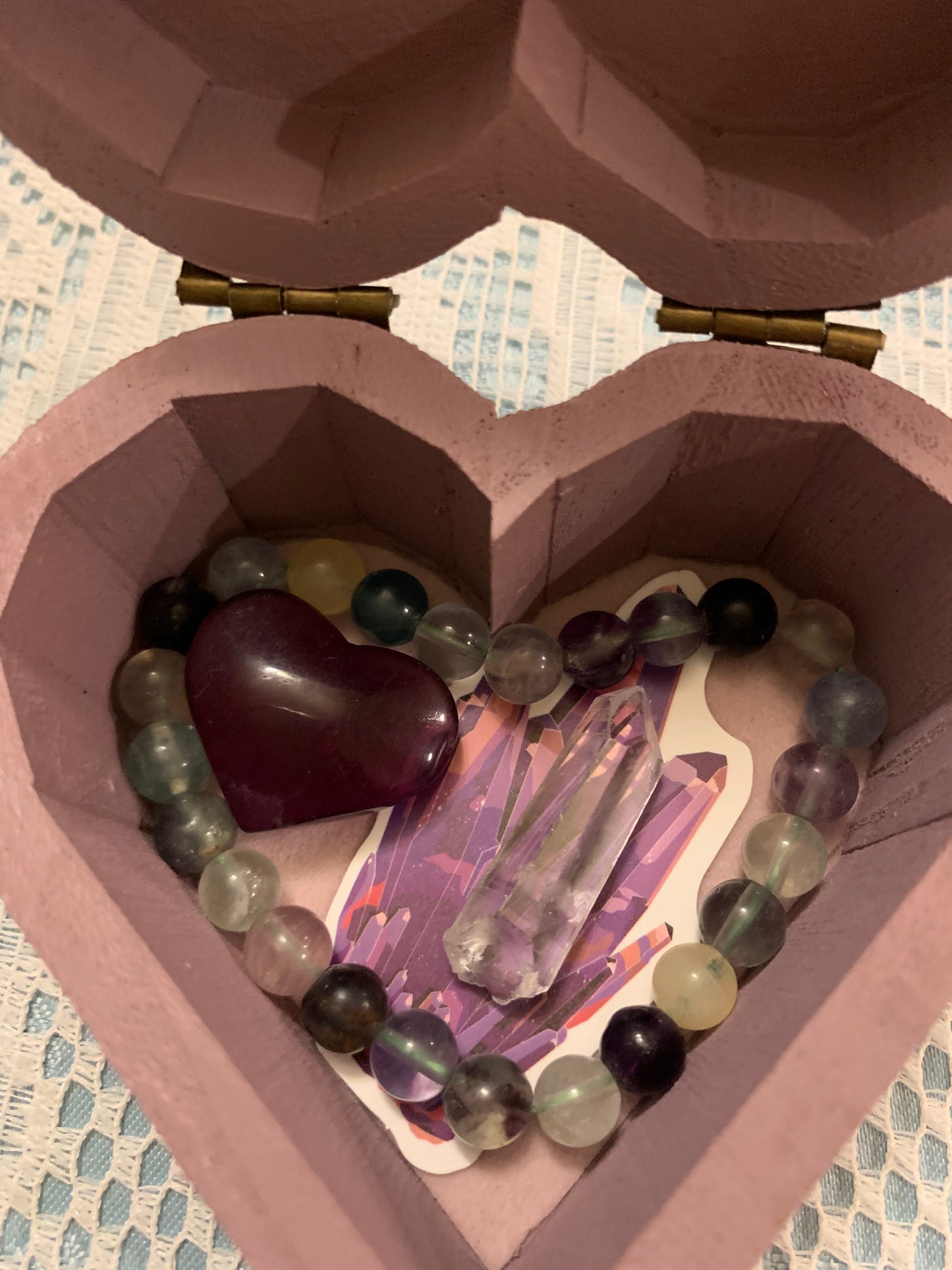 Handcrafted Heart-Shaped Boxes with Crystals