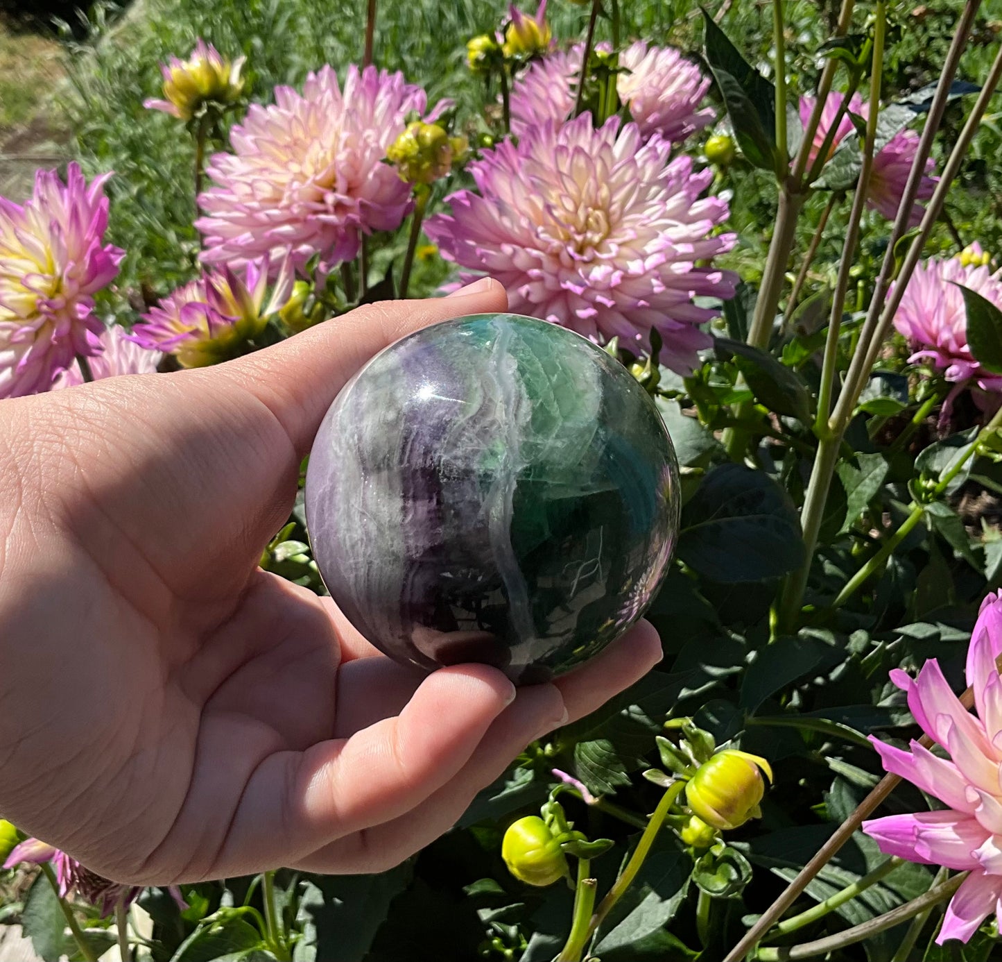 Silk Fluorite Spheres