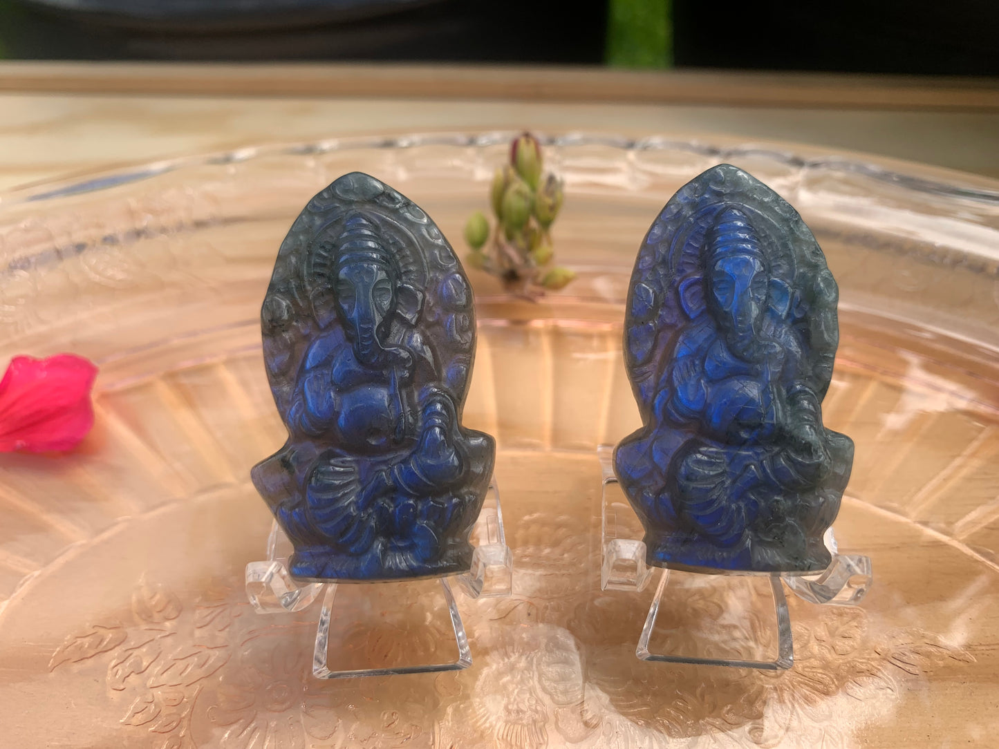 Labradorite Ganesha Carving