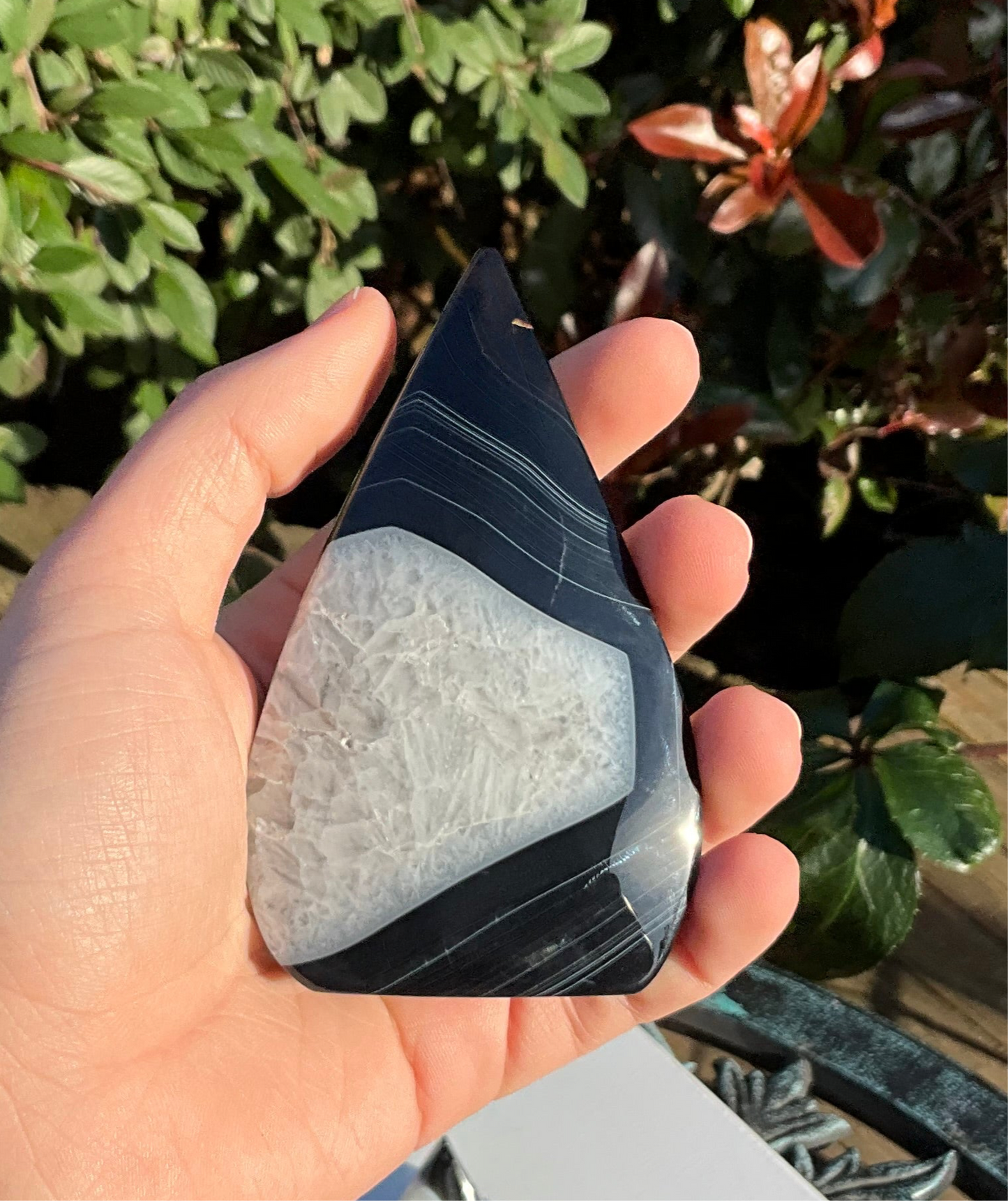 Banded Black Onyx Crystal Flames