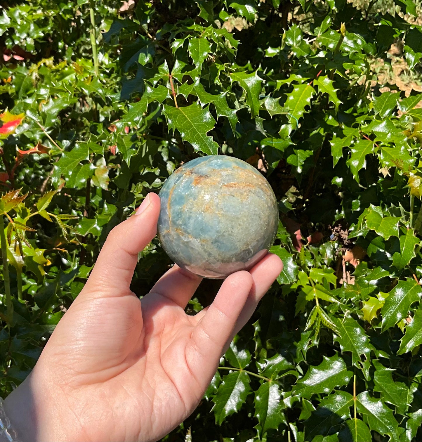 Aquatine Lemurian Calcite Spheres (Blue Calcite)