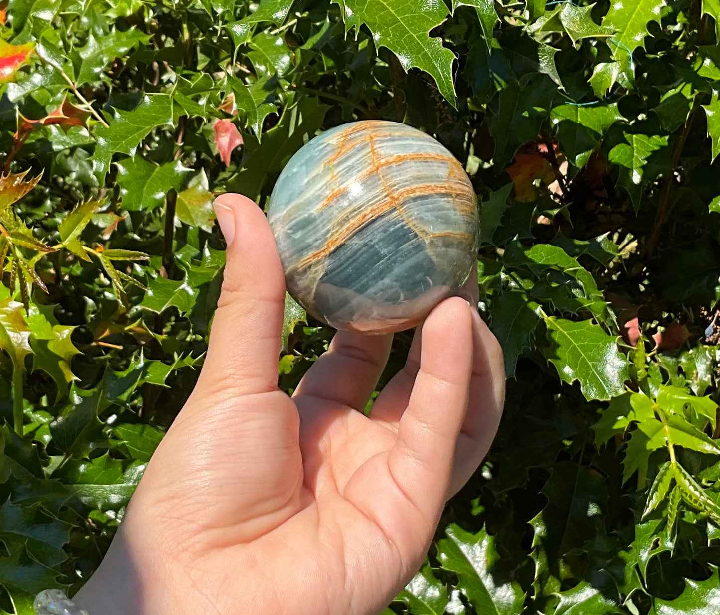Aquatine Lemurian Calcite Spheres (Blue Calcite)