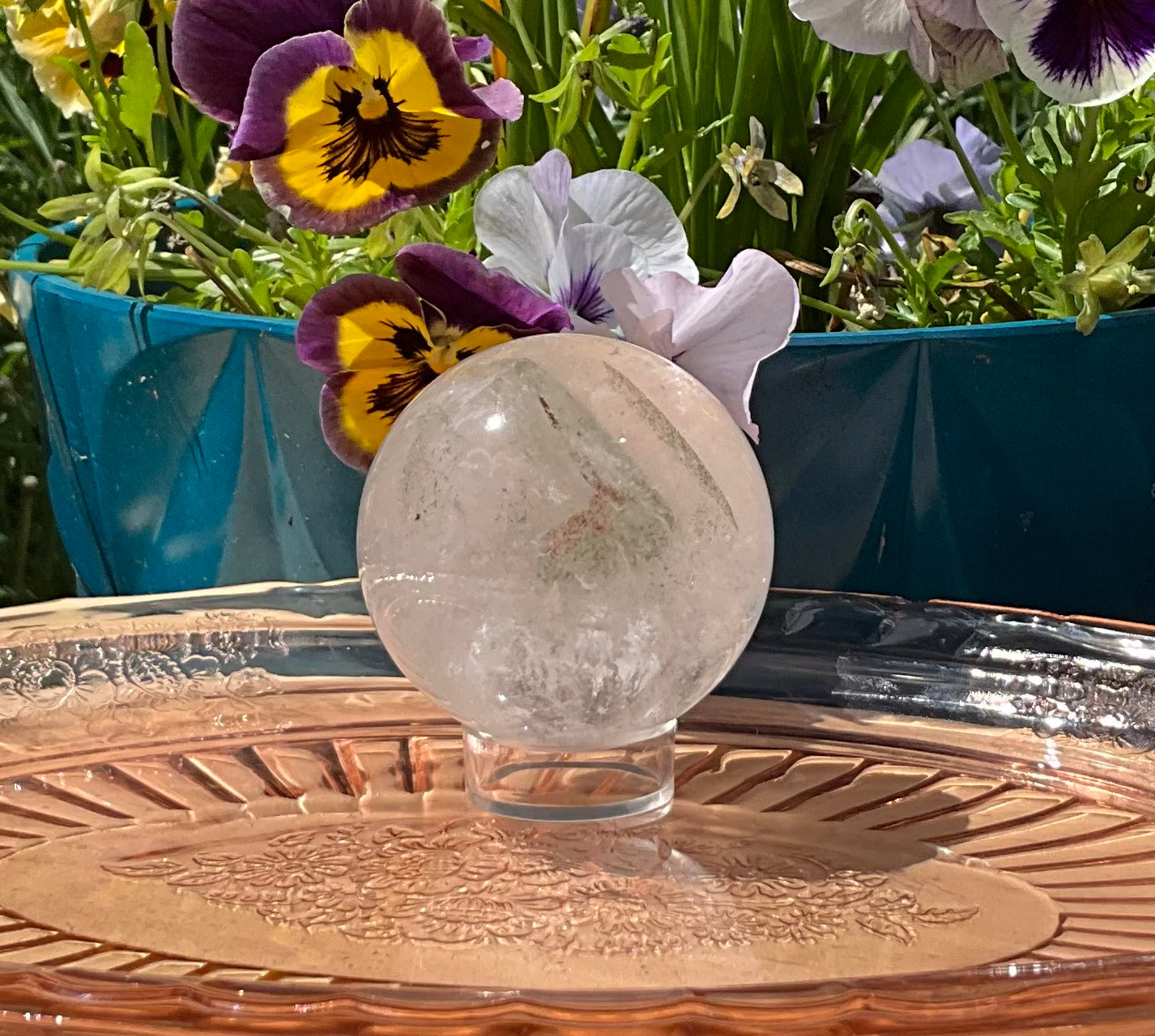 Garden Quartz - Lodolite - Sphere