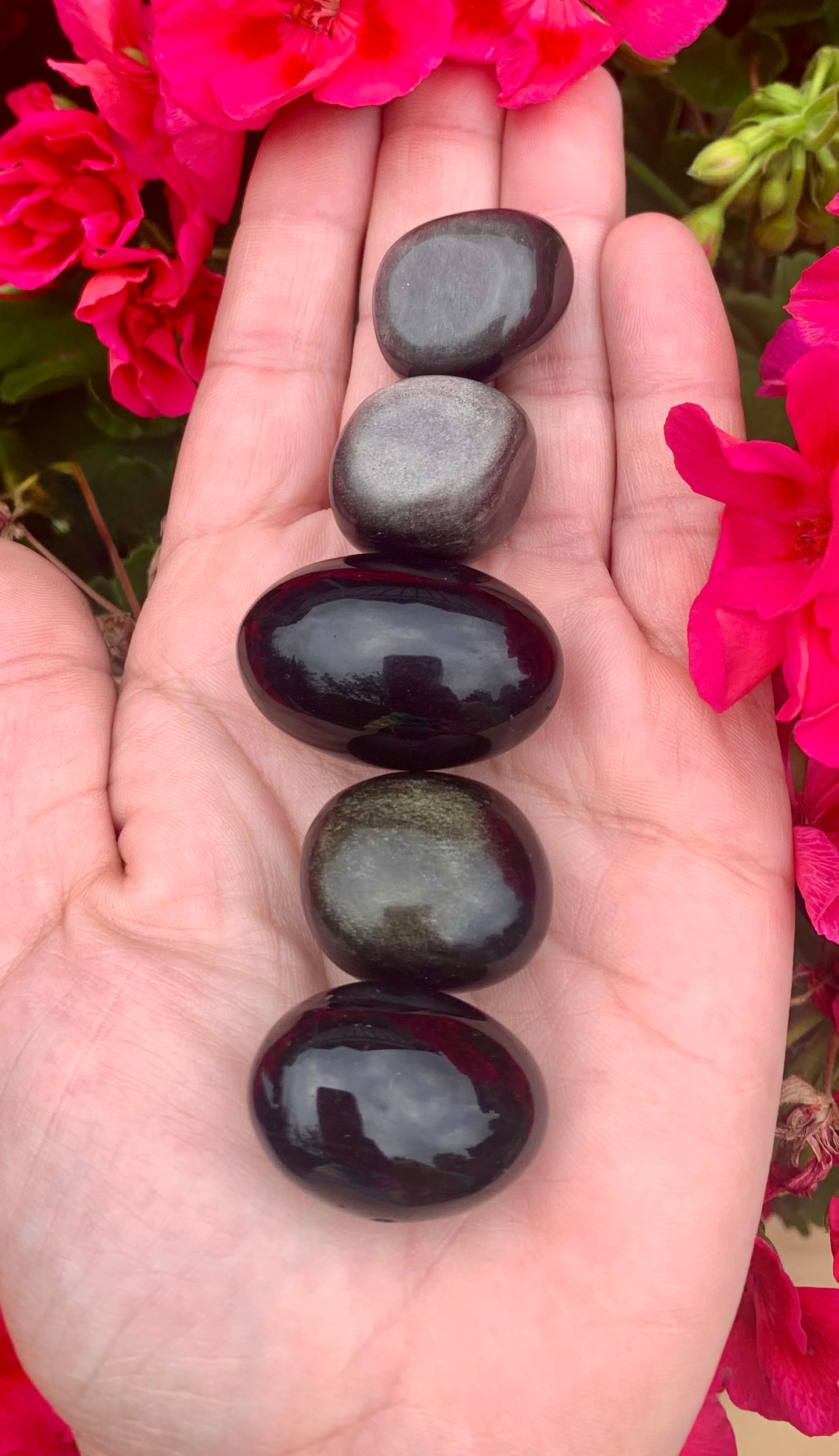 Silver Sheen Obsidian Tumbled Crystals