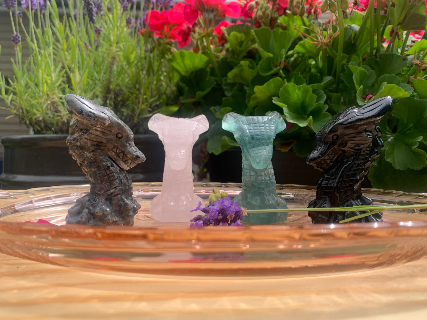 Crystal Dragon Carvings