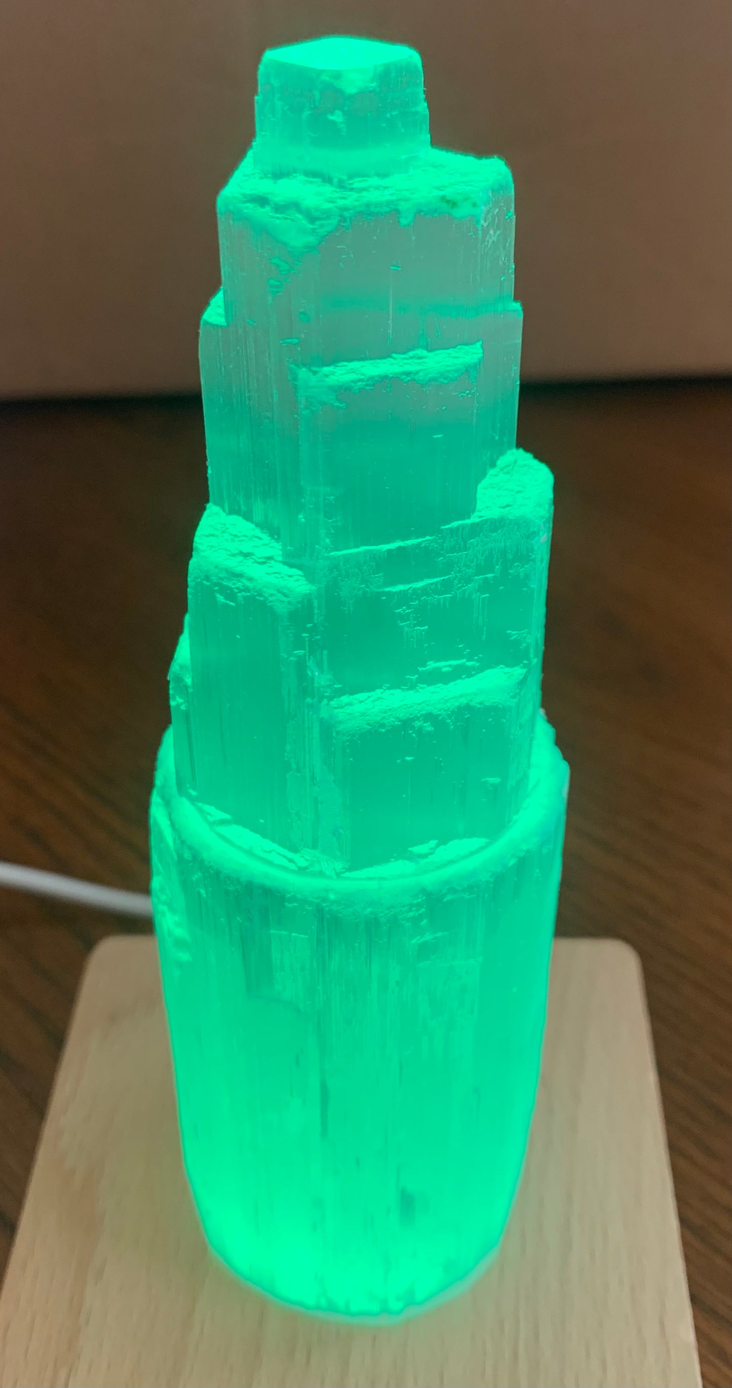Selenite (Satin Spar) Cylinder Tower