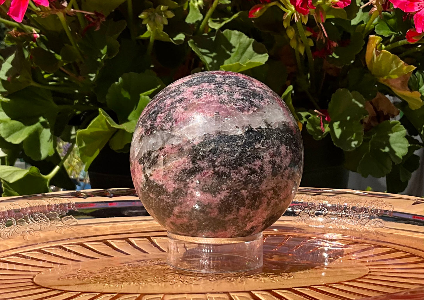 Rhodonite Sphere