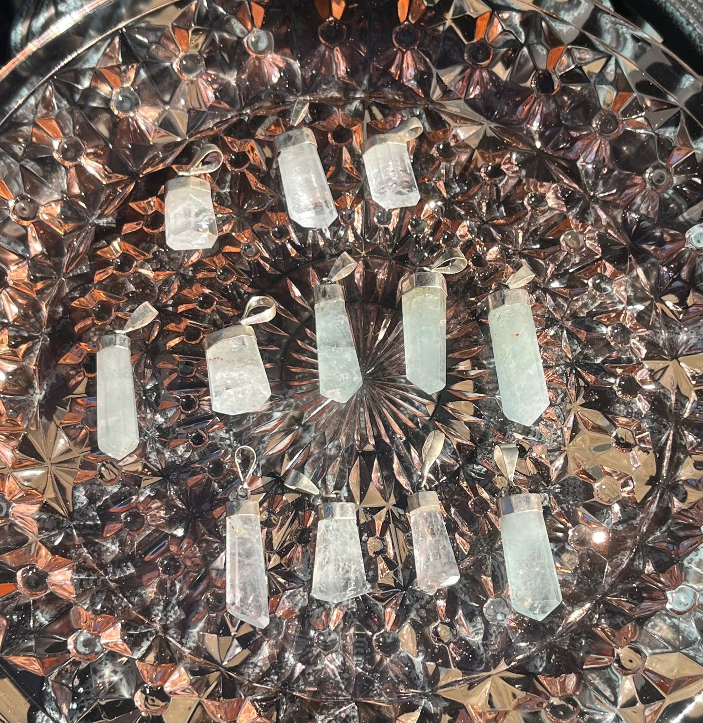Aquamarine Crystal Pendants