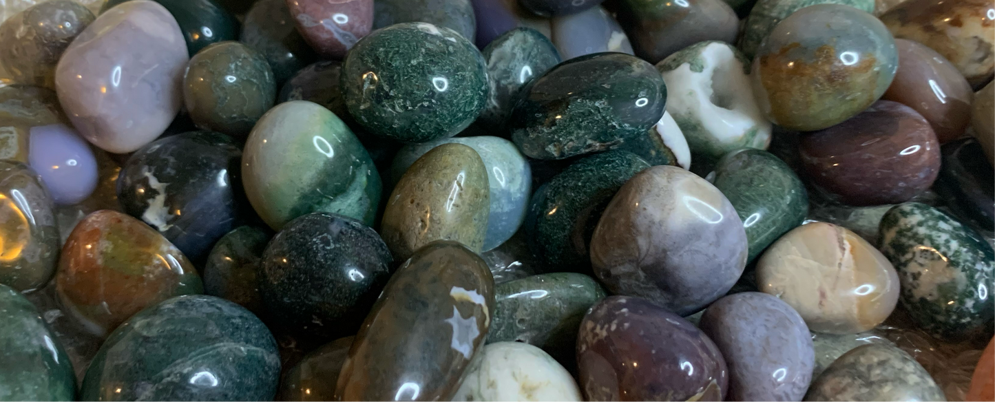Moss Agate Tumbled Crystals