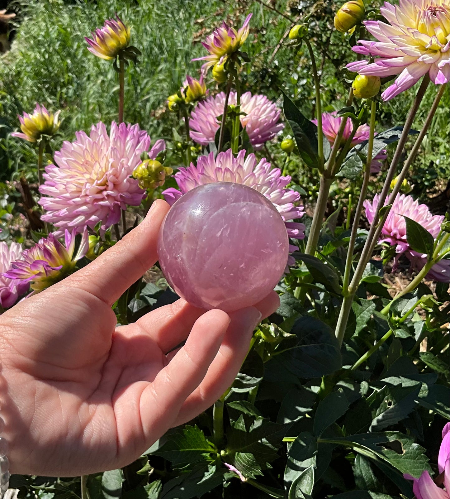 Lavender Rose Quartz Spheres