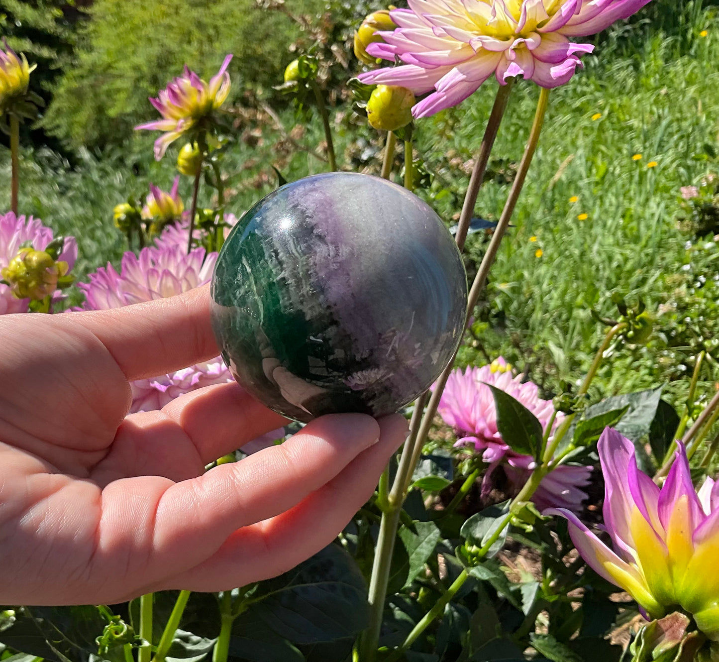 Silk Fluorite Spheres