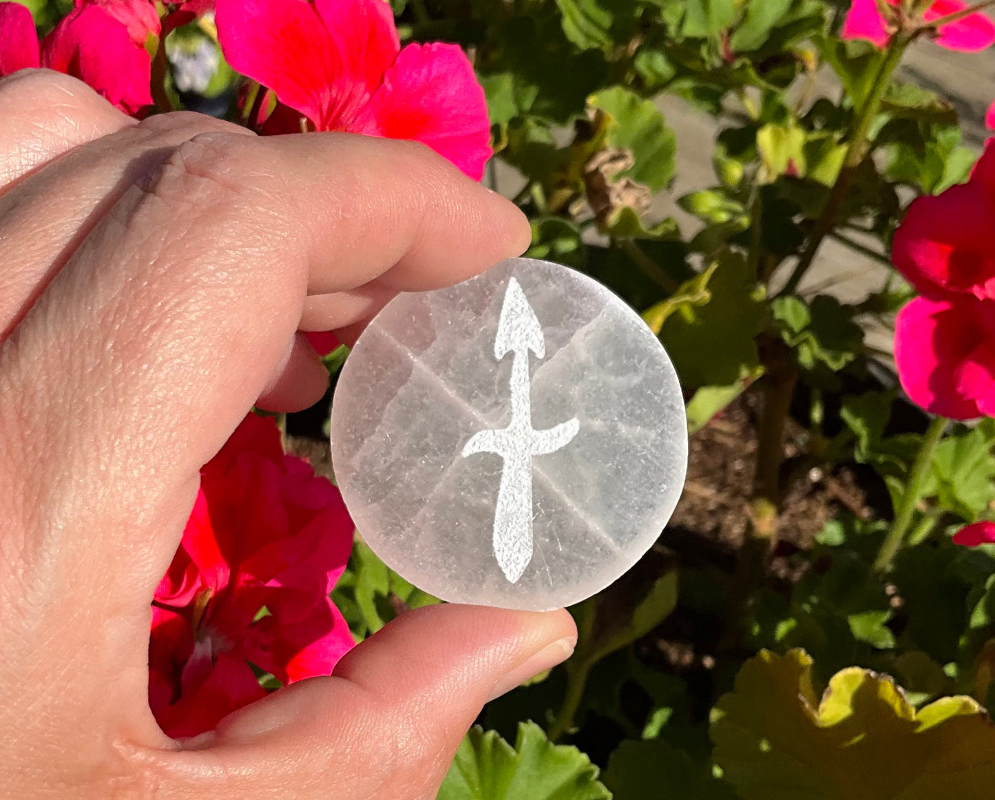 Selenite Zodiac Discs