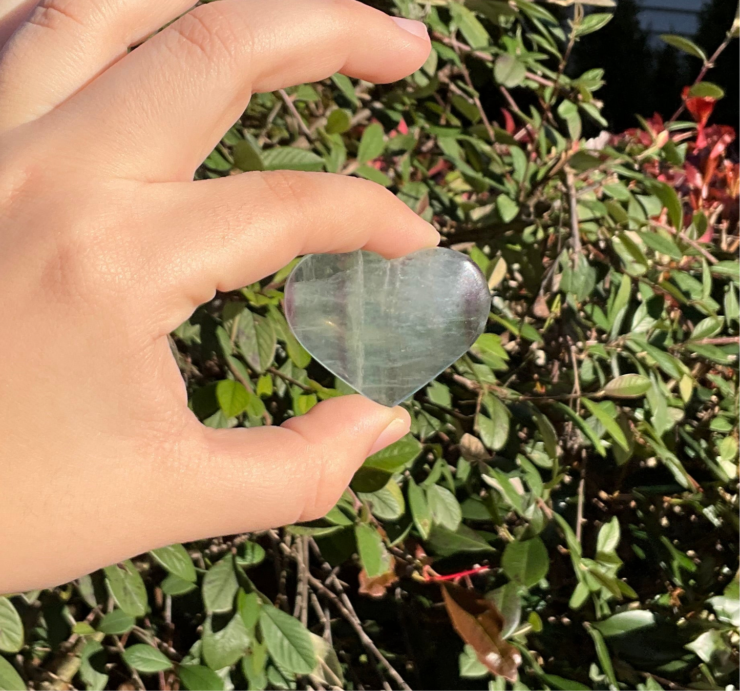 Rainbow Fluorite Hearts