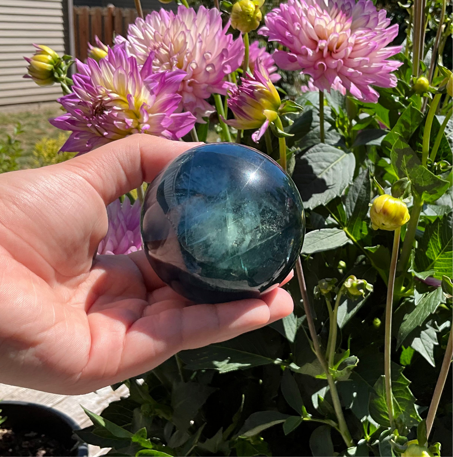 Blue Fluorite Sphere