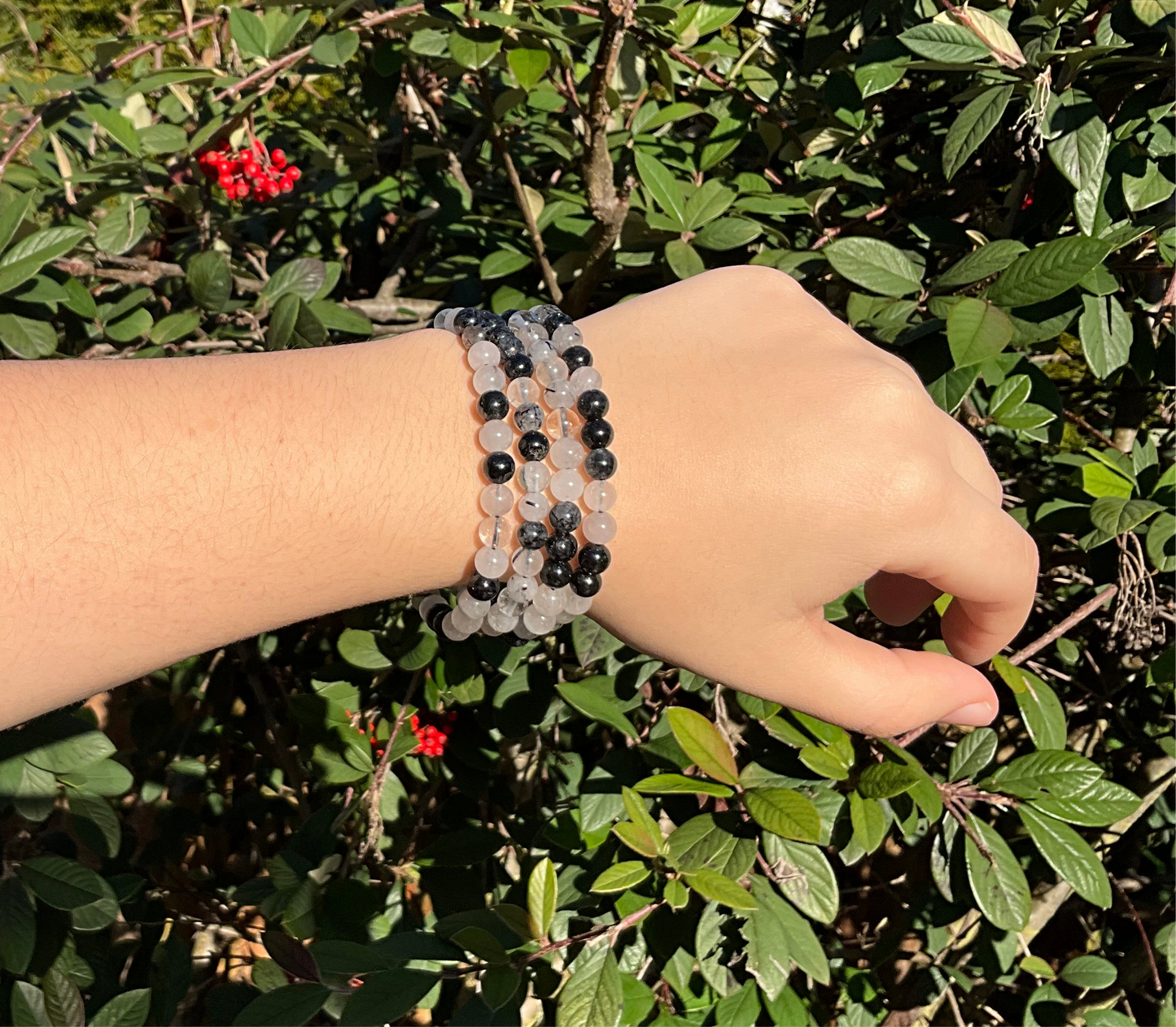 Tourmalinated Quartz Bracelet