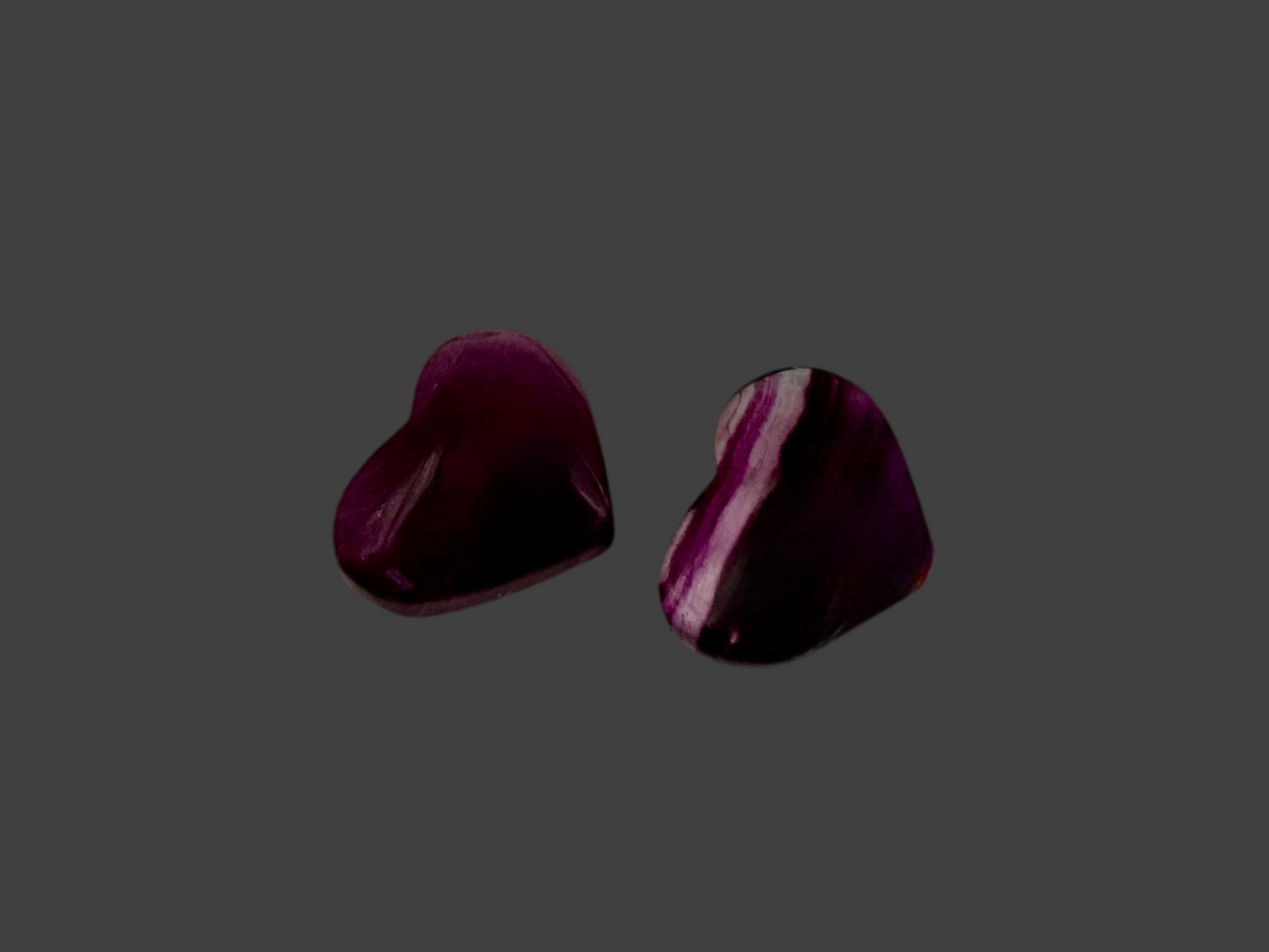 Rainbow Fluorite Hearts