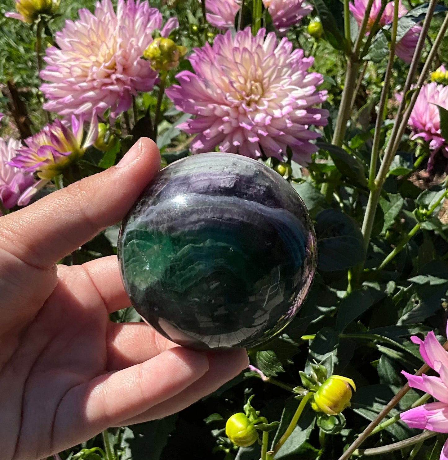 Silk Fluorite Spheres