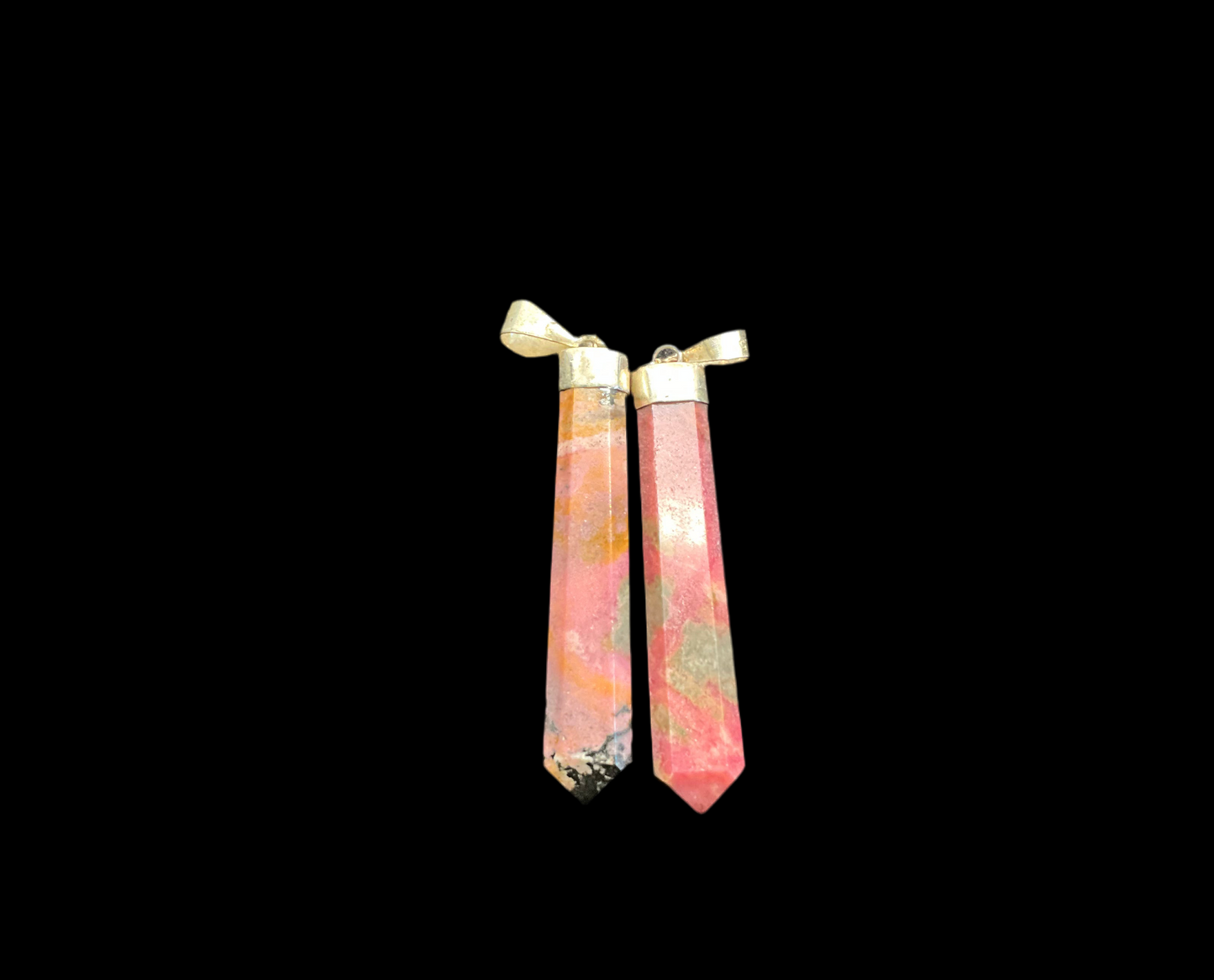 Rhodonite Crystal Pendants