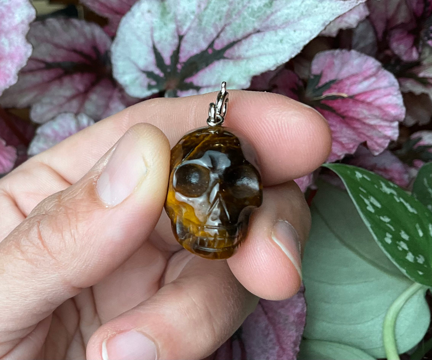 Tiger’s Eye Skull Pendants/Charms