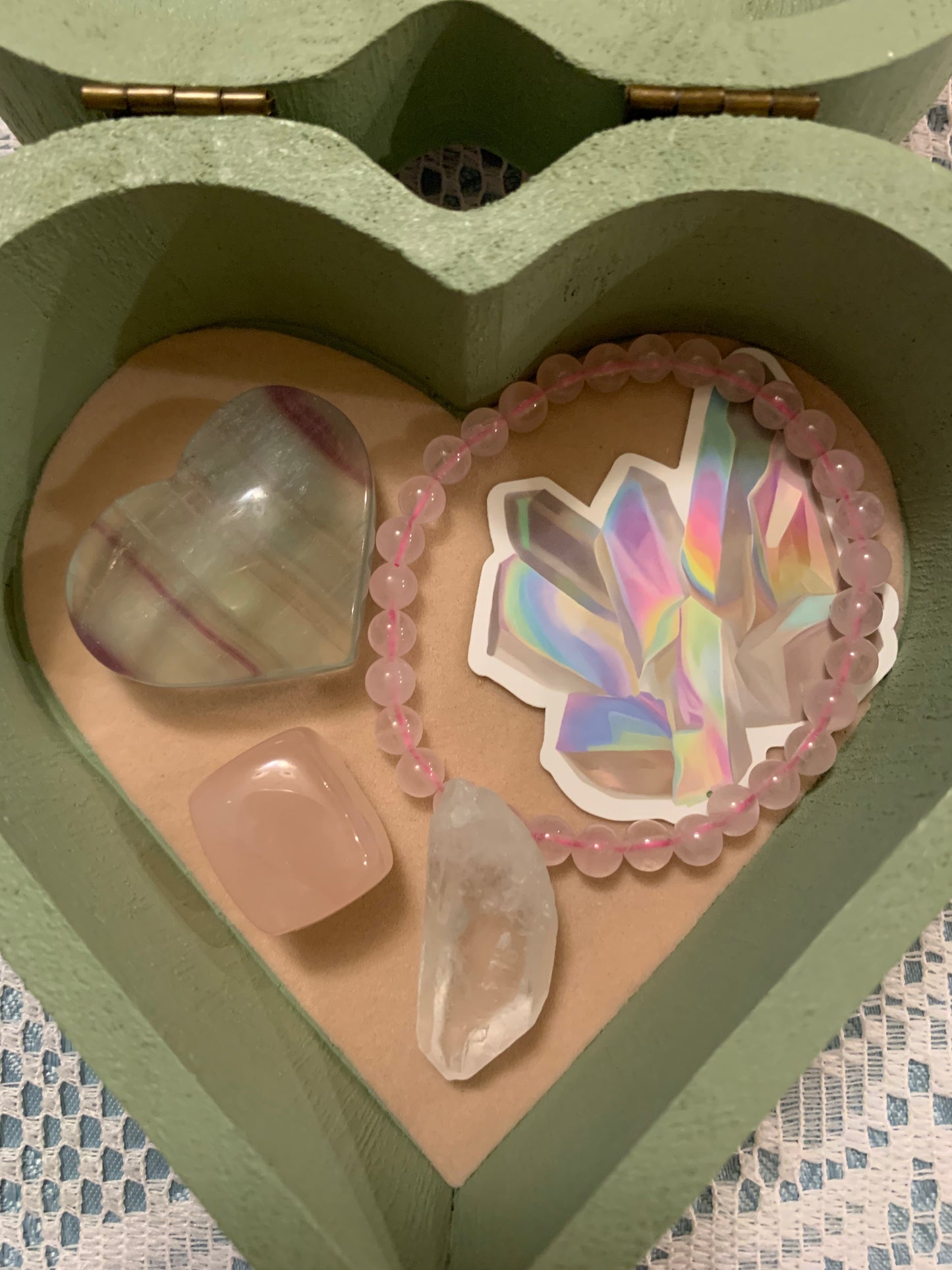 Handcrafted Heart-Shaped Boxes with Crystals