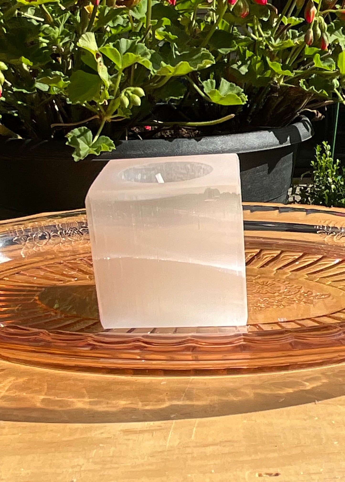 Selenite (Satin Spar) Candle Holders