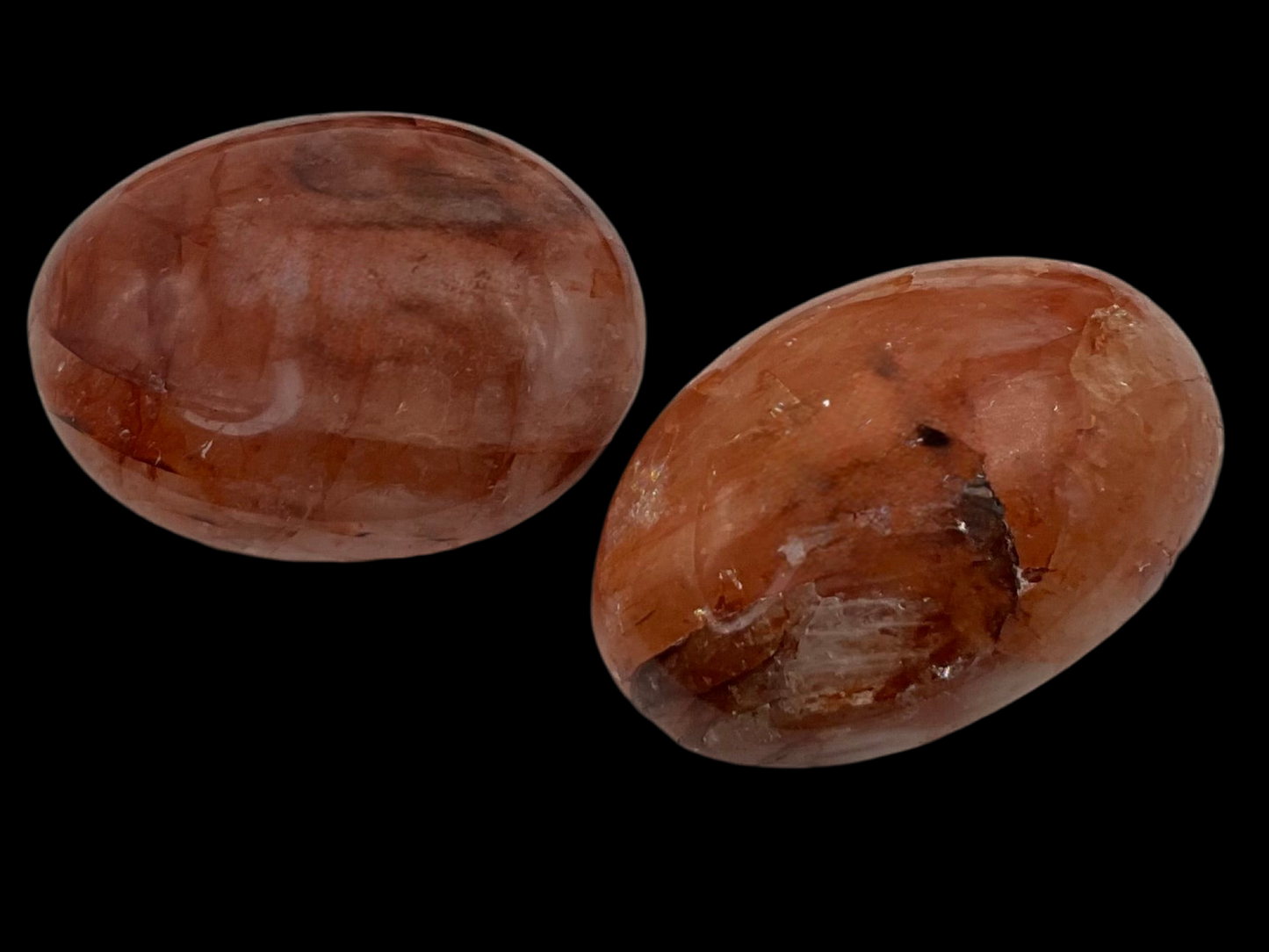 Hematoid Quartz (Fire Quartz) Palm Stones
