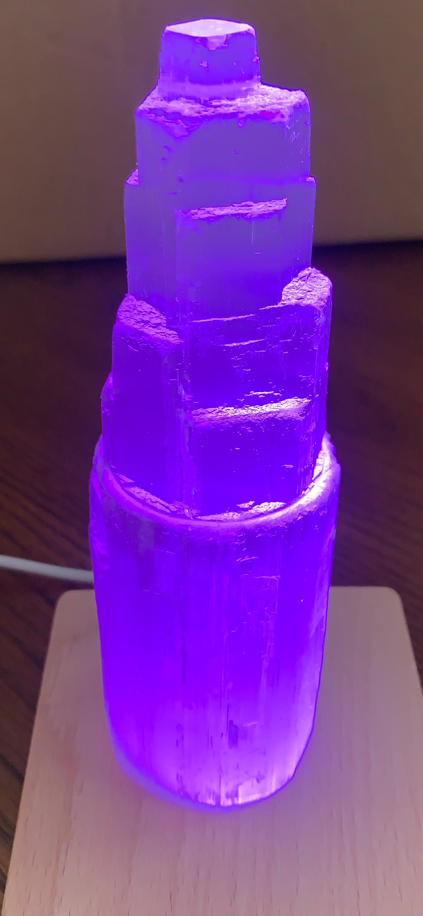 Selenite (Satin Spar) Cylinder Tower