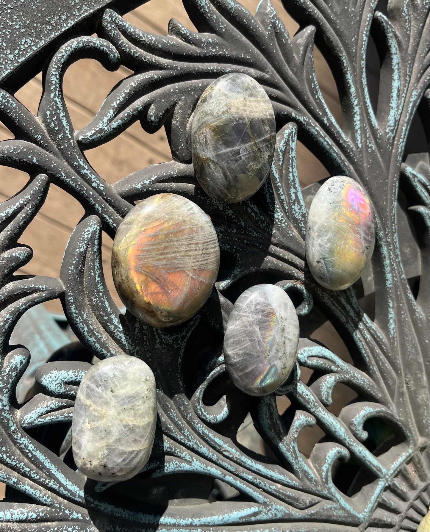 Sunset Labradorite Palm Stones