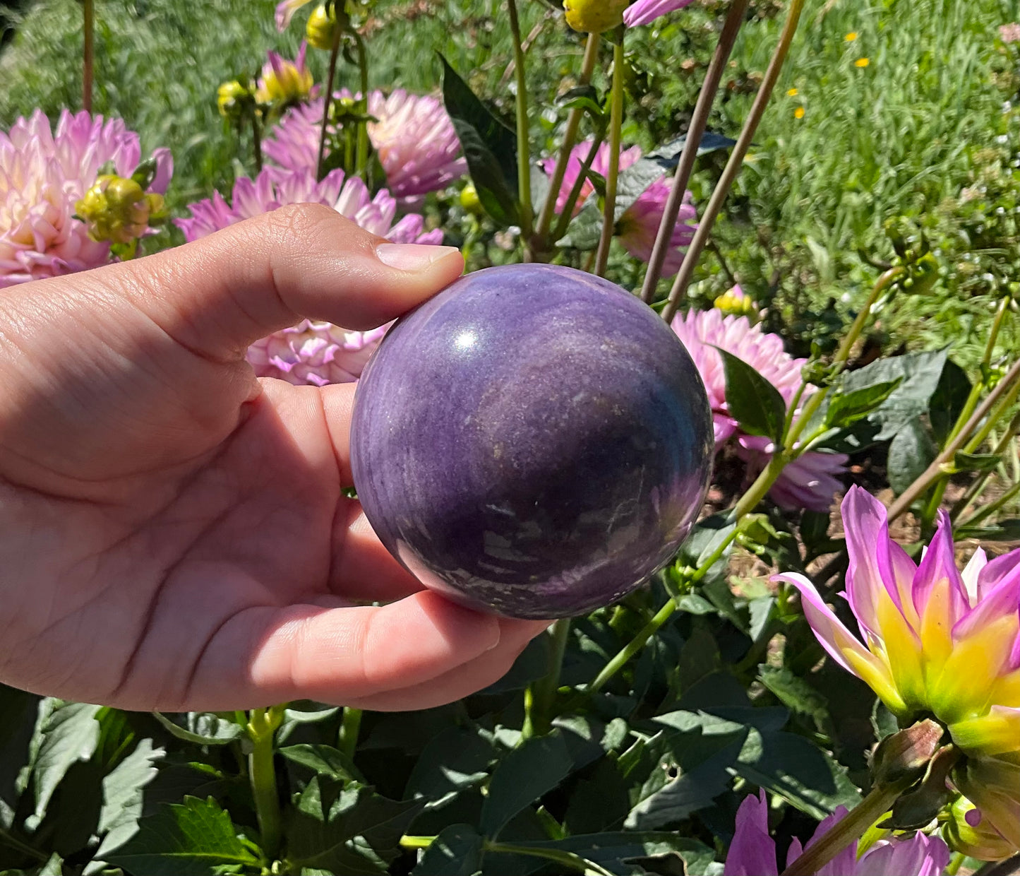 Silk Fluorite Sphere