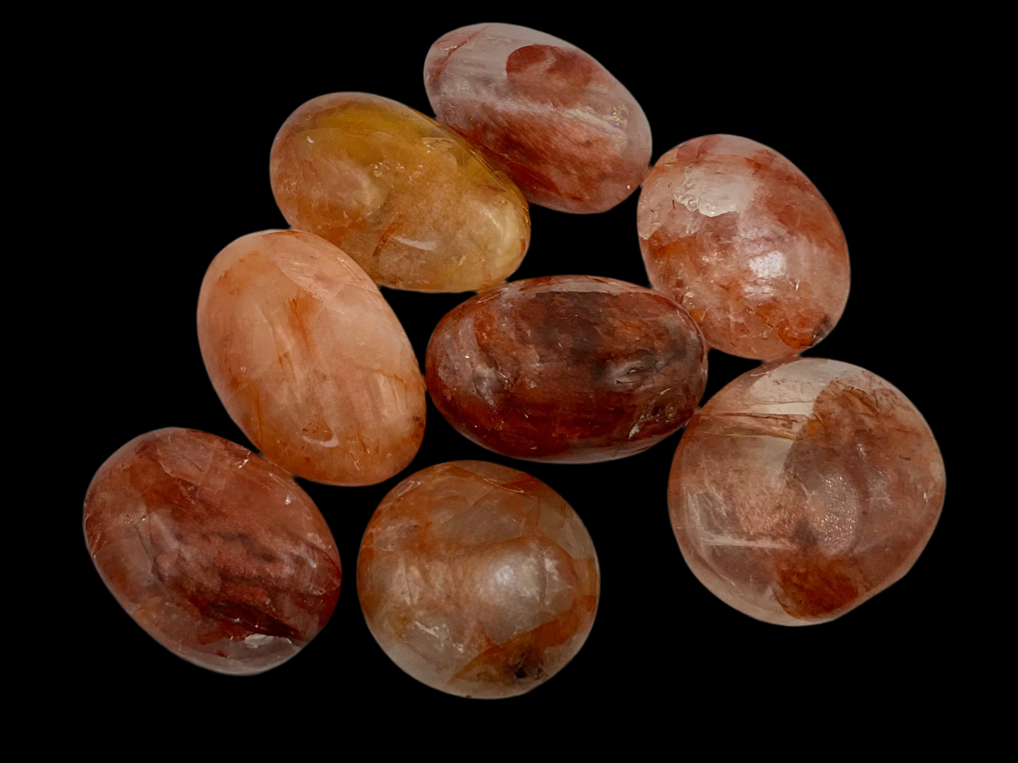 Hematoid Quartz (Fire Quartz) Palm Stones