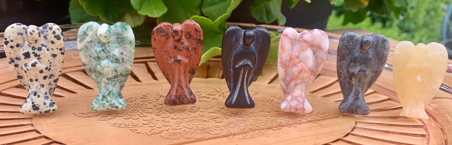 Small Crystal Angel Carvings